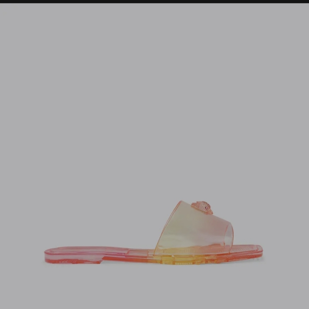 Iridescent Pink Jelly Slide Sandals Madison Kurtgeiger New With The Box - Picture 8 of 13